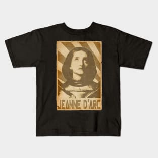 Joan Of Arc Jeanne D'Arc Arc Retro Propaganda Kids T-Shirt